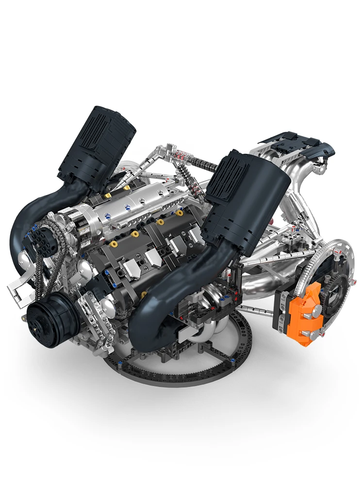 Mould King 10248 Technisches Auto-Motorspielzeug Der Motorisierte JZK V8 Hyper Engine Baustein MOC Motor-Bausteine Kinder Weihnachtsgeschenk