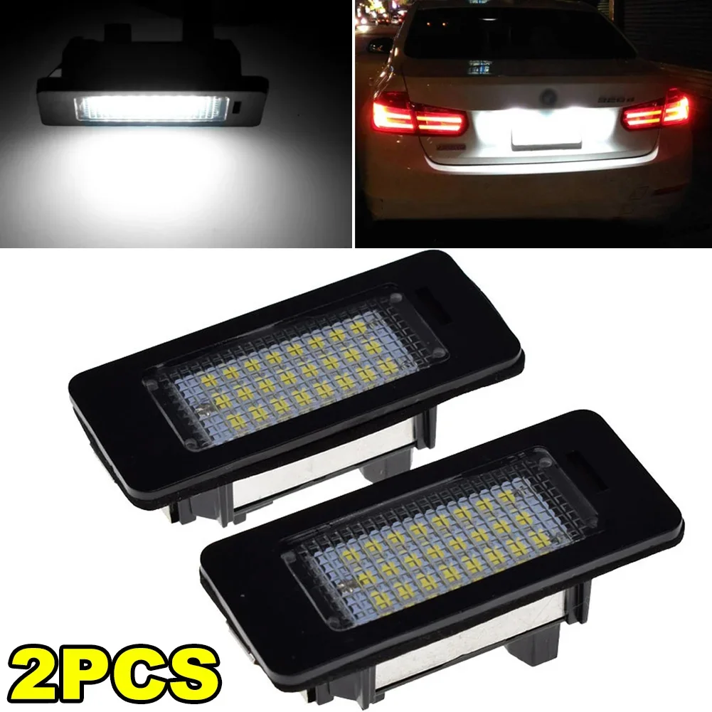 ل BMW E92 E93 F30 F31 F45 E39 E60 F10 F11 E70 F80 E84 E82 F22 E90 E91 E61 X1 X3 X5 X6 M3 الأبيض LED رقم لوحة ترخيص ضوء