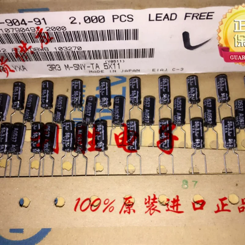 10PCS-100PCS  3.3UF 50V Japanese Ruby RUBYCON Electrolytic Capacitor 50V3.3UF 5X11 YXA