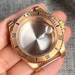 40mm CUSN8 Solid Bronze Bezel Sapphire Glass Watch Case Fit NH35 NH36 ETA 2824