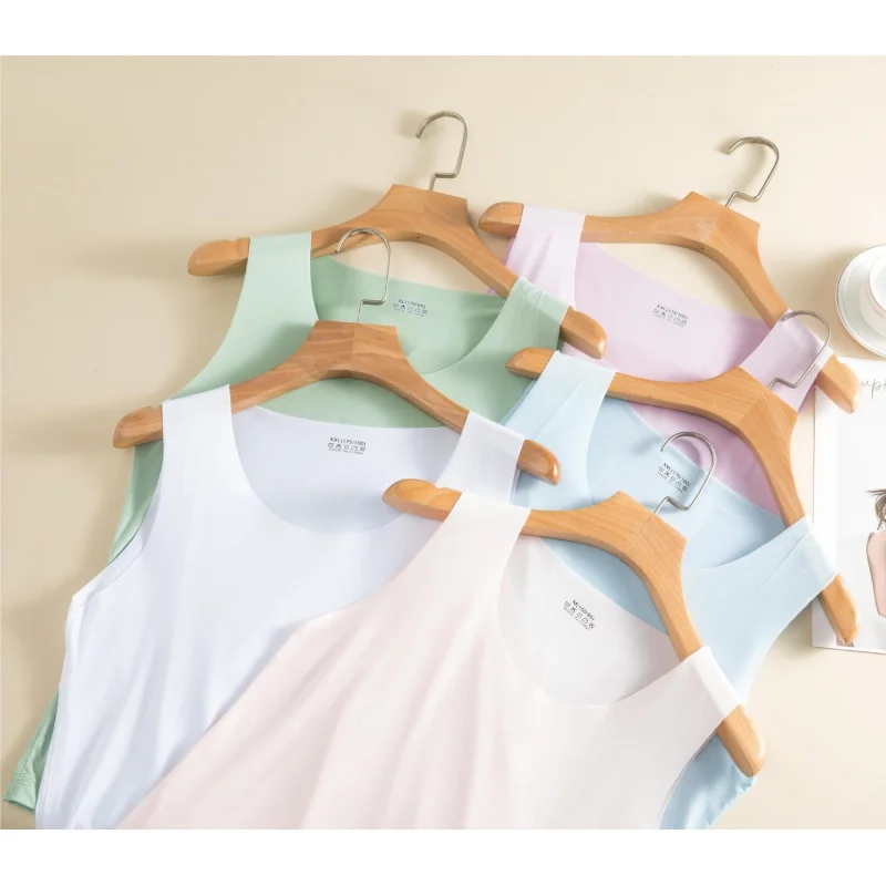 

Женский бесшовный жилет из вискозы, Летний Тонкий Универсальный Топ без рукавов с бретельками, модный жилет, D