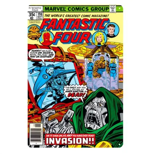 ملصق معدني كلاسيكي رائع 4 No.198 ، كتاب هزلي ، لوحة قصدير ، 20x30cm