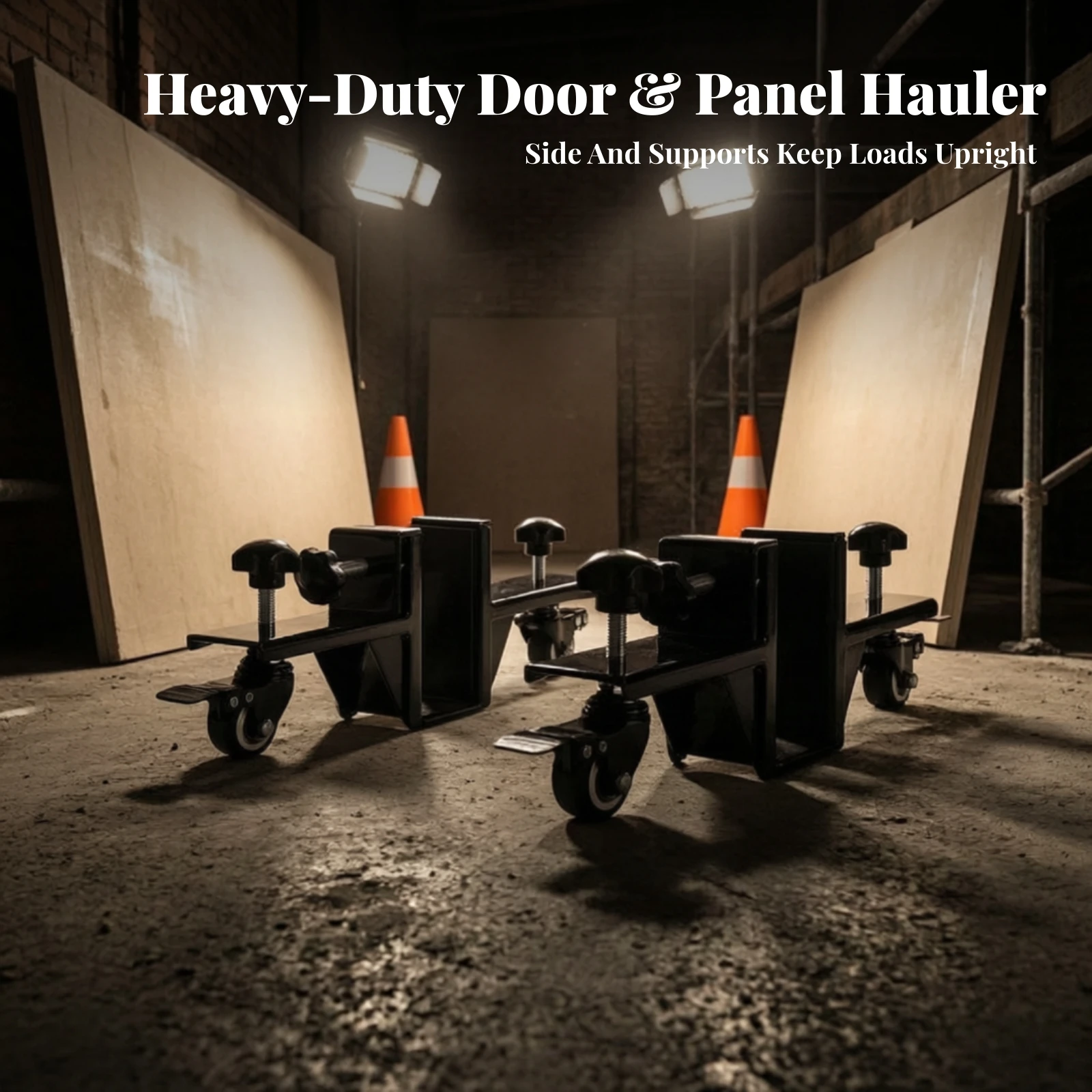 2 Pieces Door Panel Moving Dolly High-Strength Panel Moving Dolly Sturdy Rust-Resistant for Contractors, Home Improvement view 6