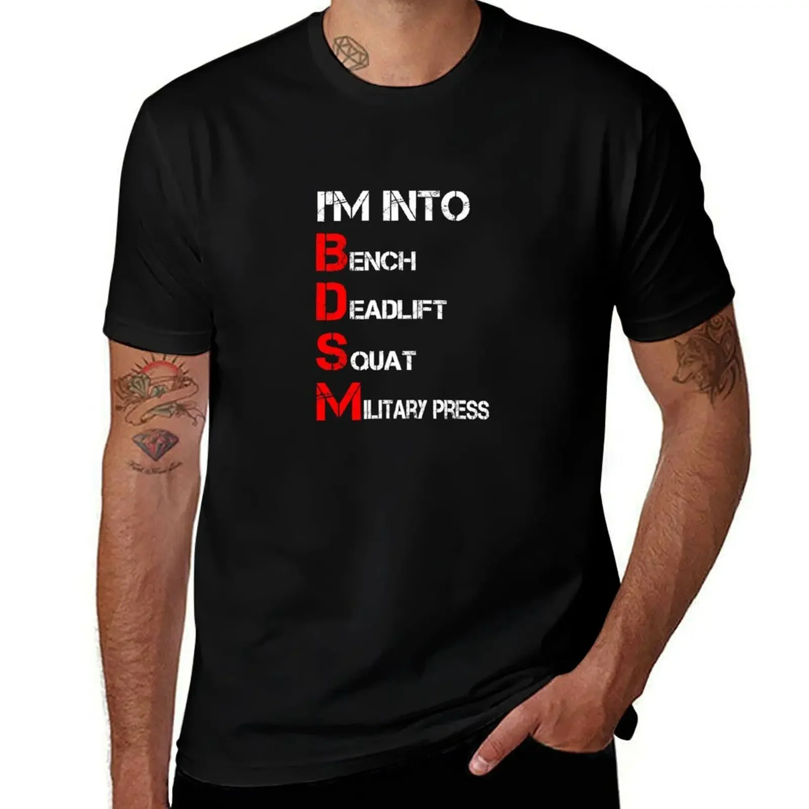 Im Into Bdsm Bench Squat Deadlift T-Shirt oversizeds Clothing plain t shirts men