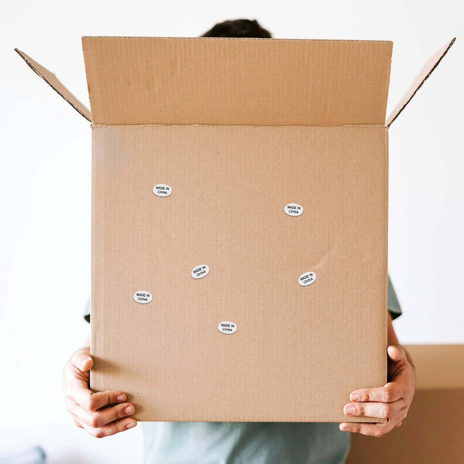 14440 قطعة من ملصقات النص الأسود ذات الخلفية البيضاء المقاومة للماء ذاتية اللصق مصنوعة في الصين لتصنيع التجزئة #2