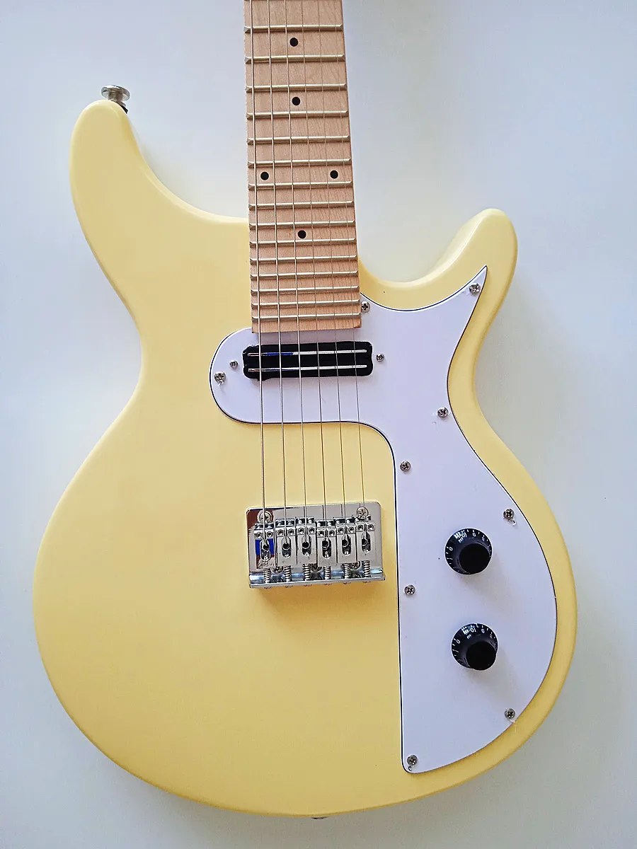 Electric Guitar 6string mini mandolin guitars cream yellow 2023 New