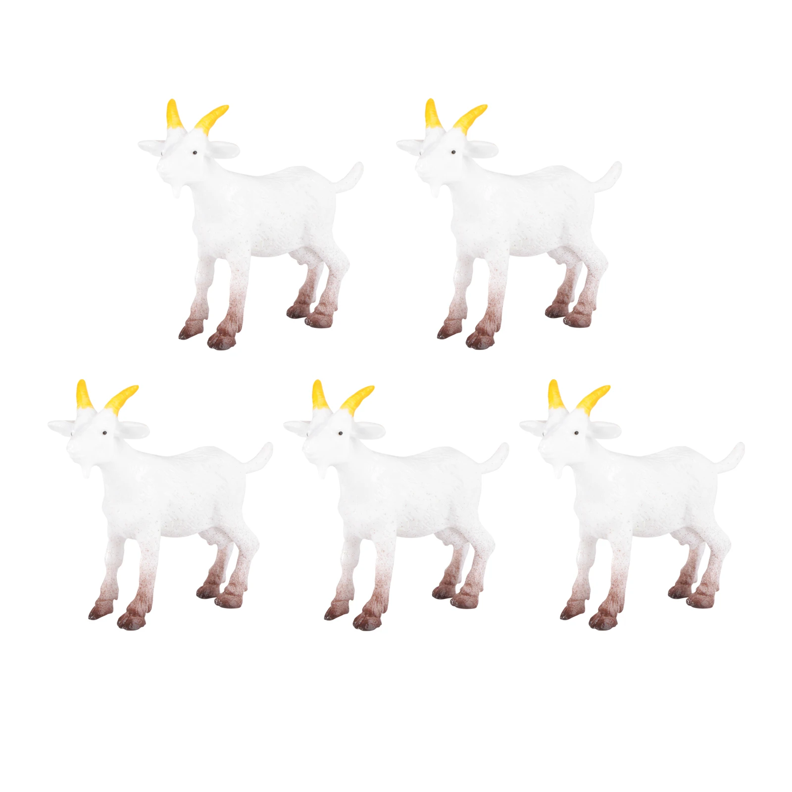 

5/6Pcs Realistic Simulation Goat Forest Farm Animals Model Lamb Antelope Ranch Action Figure Decoration Education Kid Toy Decor