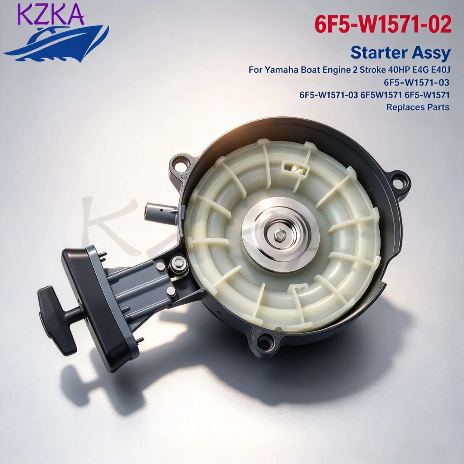 Boat Engine Starter Assy 6F5-W1571-02 For Yamaha 2 Stroke 40HP E40G E40J 6F5-W1571-03 6F5W1571 6F5-W1571 Replaces Parts