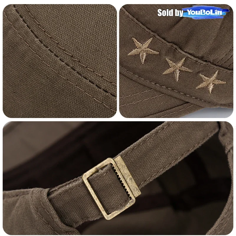 مظلة شمسية كاجوال مطرزة من القطن الكوري الجديد للفصول الأربعة للحماية من أشعة الشمس في الهواء الطلق قبعة مسطحة للربيع والخريف