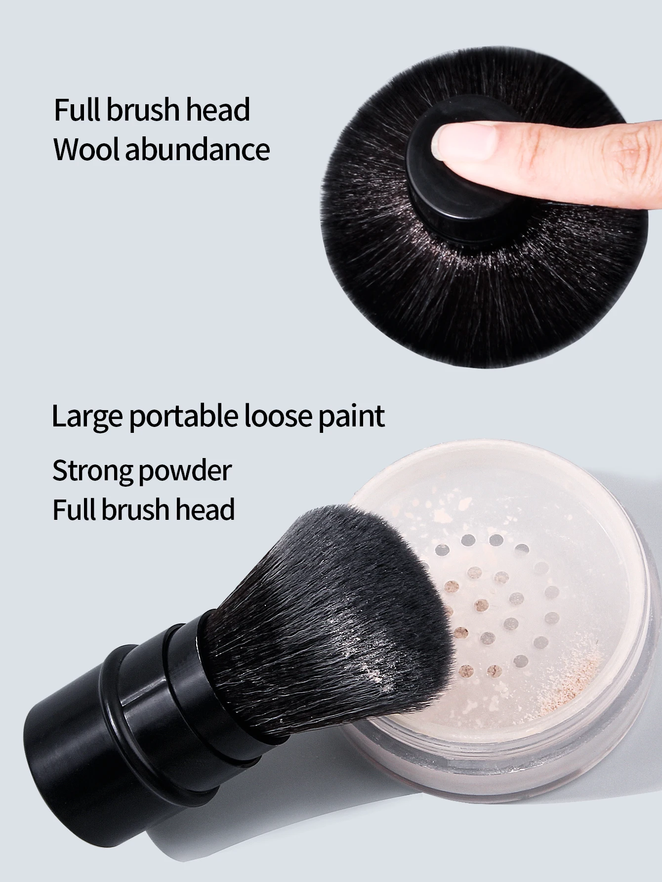 คุณภาพแบบพกพา Retractable Blush แปรง Soft Loose Powder Foundation แปรงแต่งหน้าอเนกประสงค์เครื่องมือแต่งหน้าความงาม