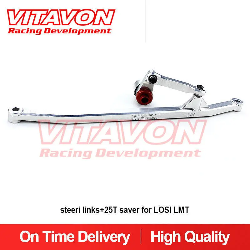 VITAVON LMT CNC Alu#7075 steering links Set Up +25T saver for LOSI Grave Digger 1/10