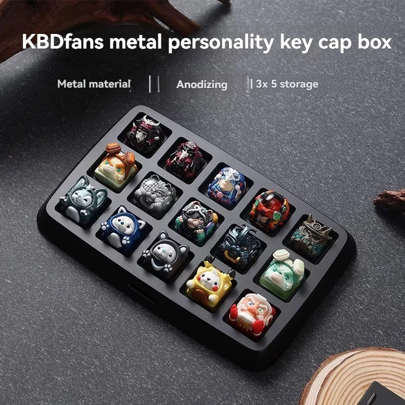 Metal Keycap Storage Box Aluminium Custom Original Handmade for Mechanical Keyboard Keycaps Personality Display Dust-proof Box