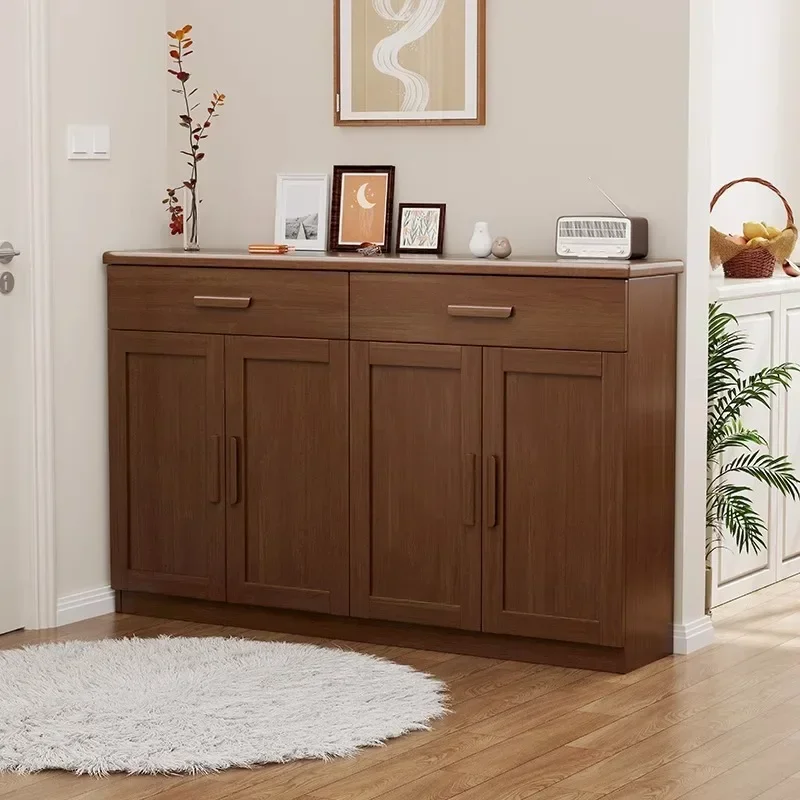 y9.3-Nordic solid wood shoe cabinet,  entrance to the door the wall cabinet, living room partition entrance cabinet