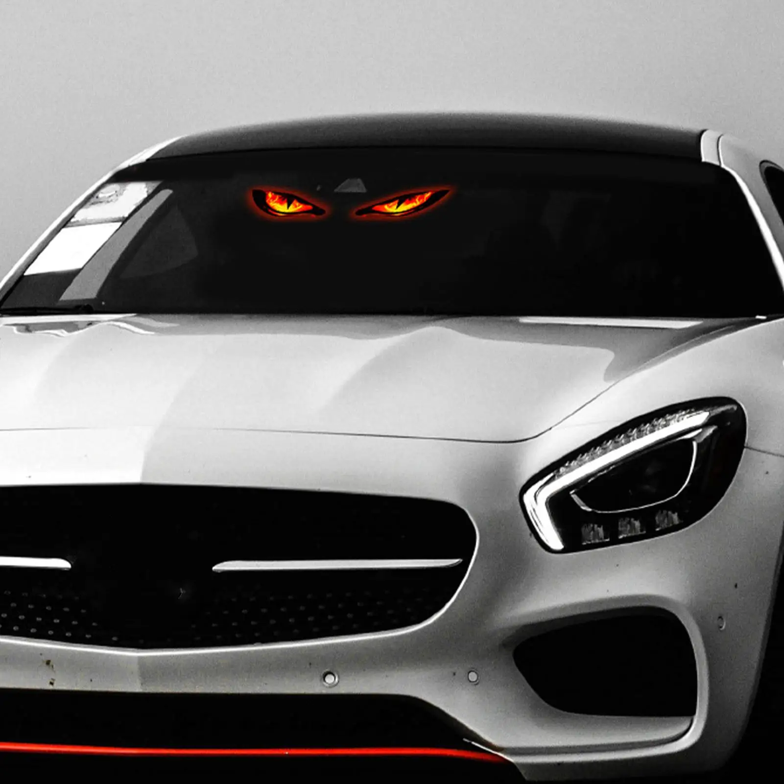 Eye Solar Car Led Ambient Light Reflective Dynamic Warning Sign LED Car Window Light For SUV Truck Van RV Bike Motorcycles