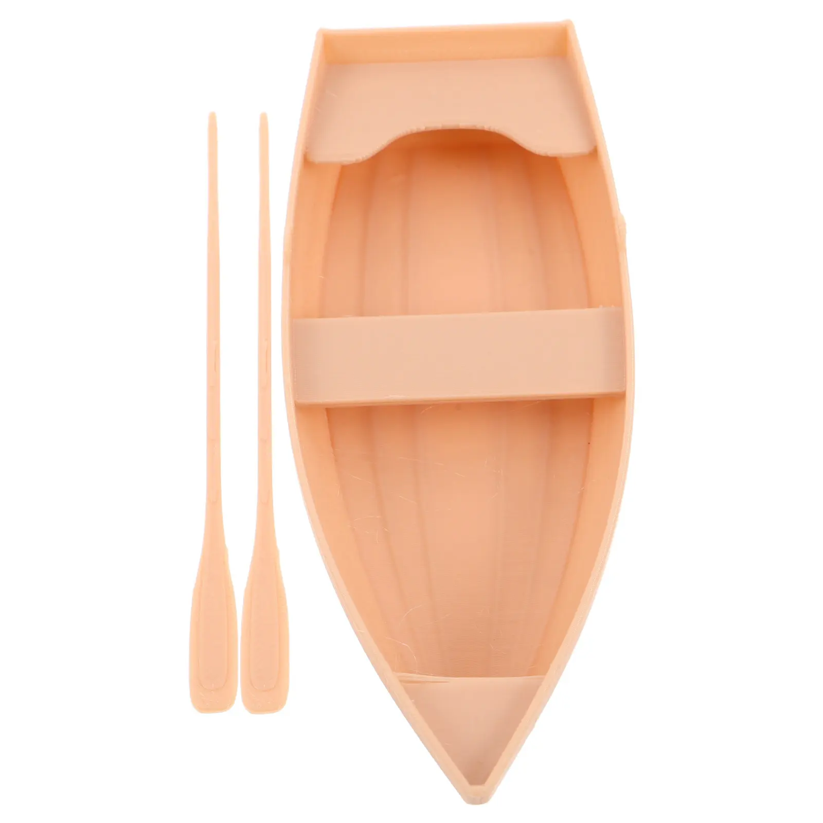 

1Set Small Canoe Decoration Artistic Boat Ornament for Bookshelf Desktop Dollhouse Aquarium Fairy Garden Miniature Boat Display