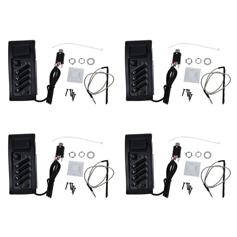 NALFI-4X Guitar Preamp Amplifier Equalizer EQ 4-Band EQ Preamp Acoustic Piezo 7545R