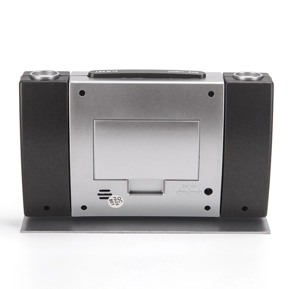 Digital Clock With Double Projection For Time Temperature Clear Lcd Screen Silent Alarm °F/°C 12/24H Display Indoor