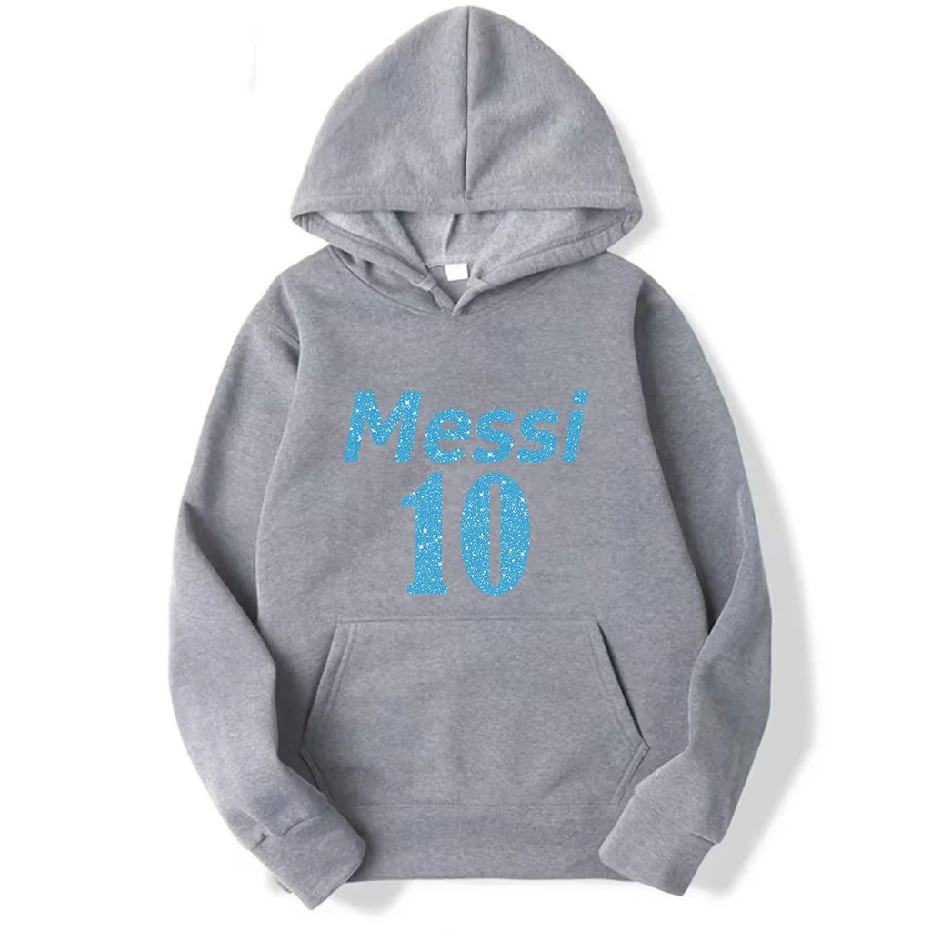 Football Sports Men's Hoodie Simple Print Messi Number 10 High Quality Top Man Clothing Outdoor Street Fashion Trendy Brand Tops