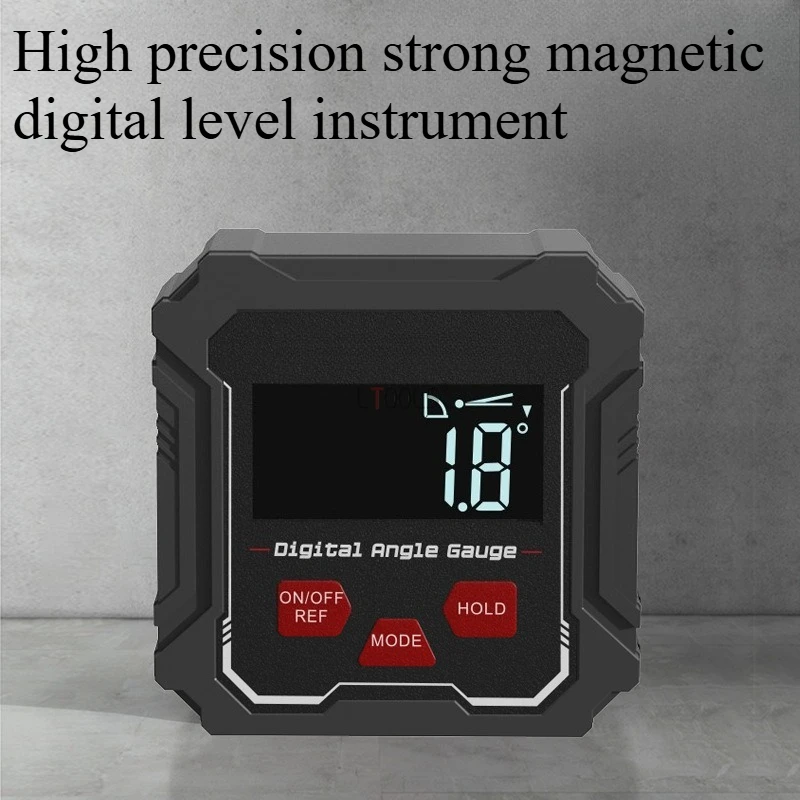

360 ° Цифровой инклинометр Высокоточный магнитный уровень из алюминиевого сплава с функцией автоматической калибровки IP54 Водонепроницаемый
