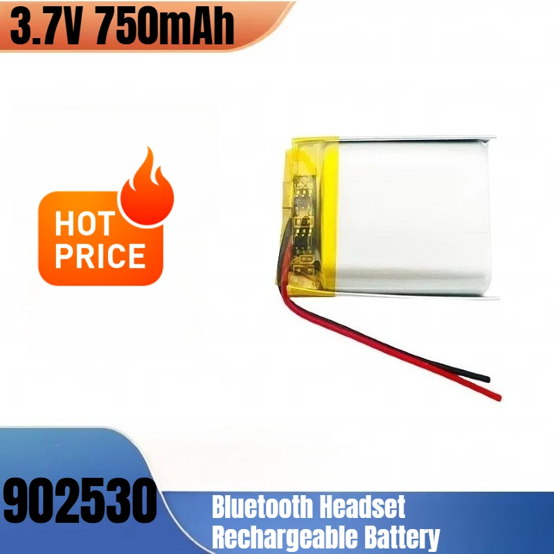 

902530 3.7V 750mAh Bluetooth Headset Rechargeable Battery