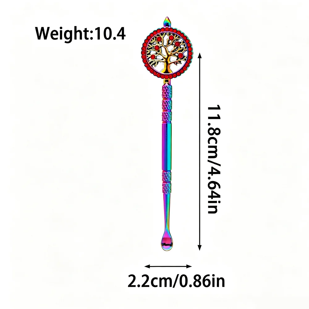 Metal Mini Shovel Scoop Life Tree 11.8cm Portable Spoon Kitchen Baking Smoking Tool view 6