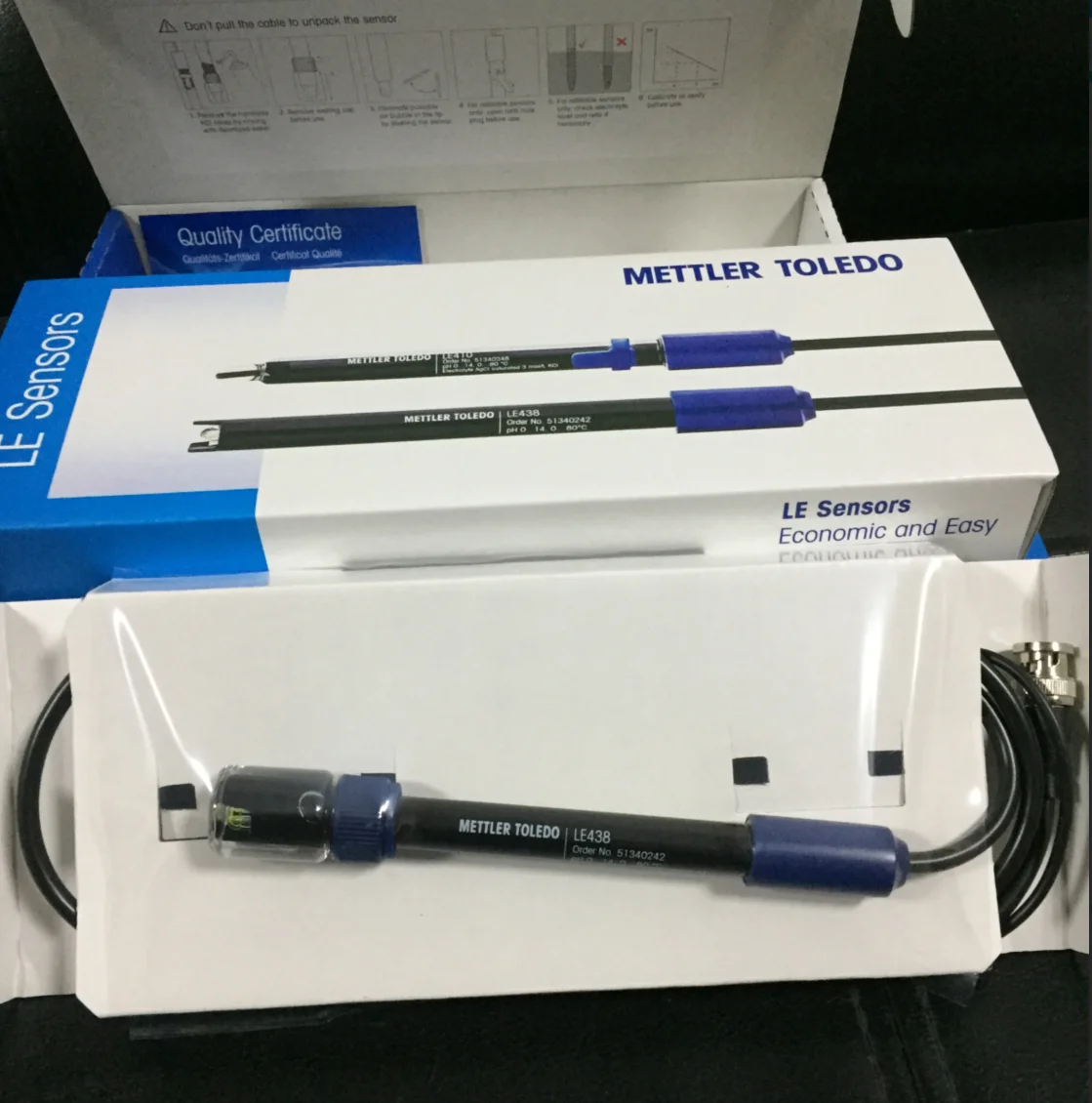 Afbeelding 3: Mettler Toledo PH-elektrode LE438 (drie elektroden) voor pH-meter FE20K