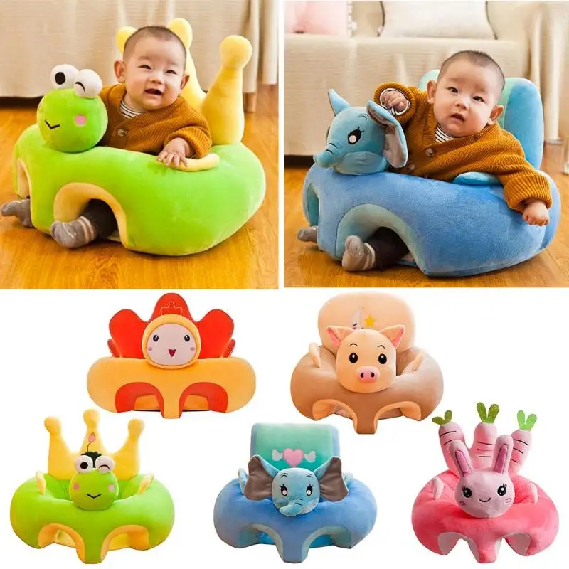 Cute Seat Support Baby  Learning To Sit Toddler Nest Puff Washable No Filler Cradle Sofa Chair