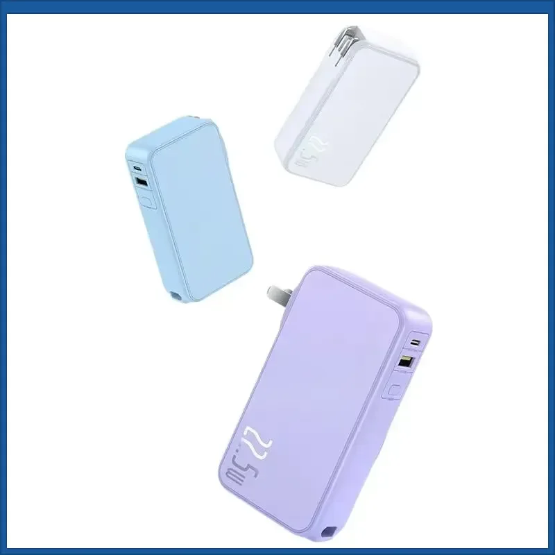 YJ-540B 15V 10000mAh 22.5W for IPhone for Android Fast Charging 2 in 1 Plug Power Bank Portable Wall Plug External Battery