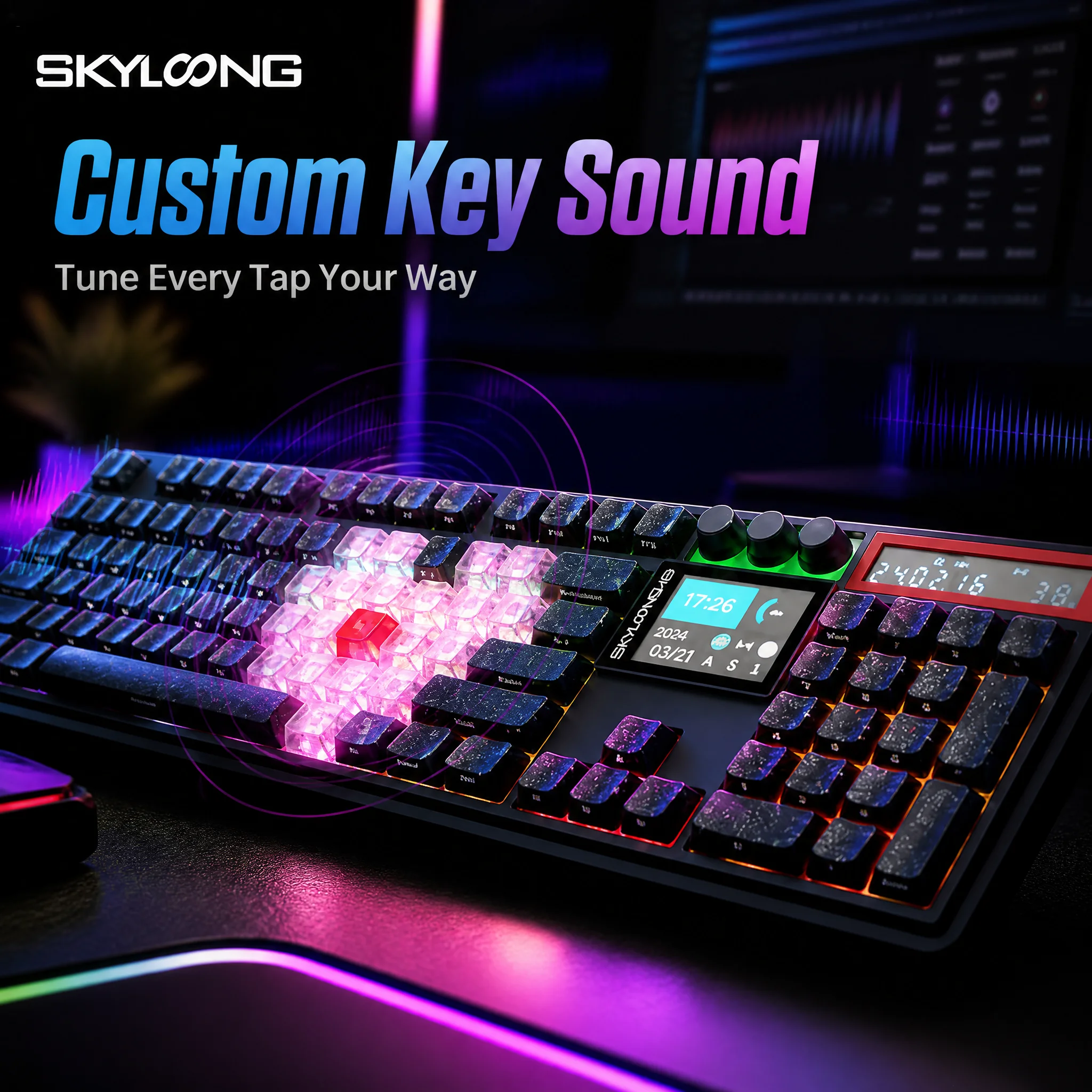 SKYLOONG GK104 Pro Wireless Mechanical Keyboar Full-Size Gamer
