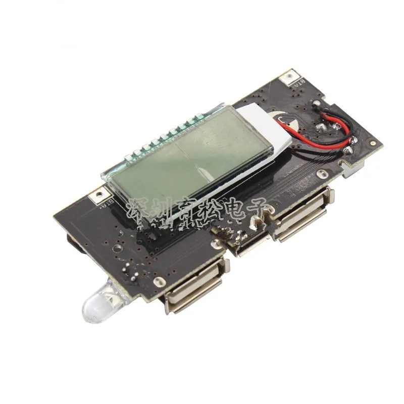Módulo de banco de potência móvel boost diy18650 bateria de lítio display digital dupla saída usb placa de carregamento placa-mãe