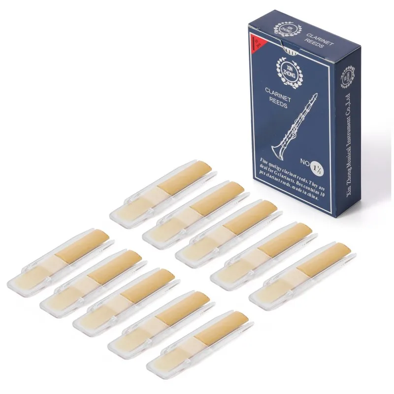 10Pcs Eb Alto Sax Reeds Clarinet Hardness Strength 1.0 1.5 2.0 2.5 3.5 Saxophone Reed Woodwind Instrument High-strength Reed