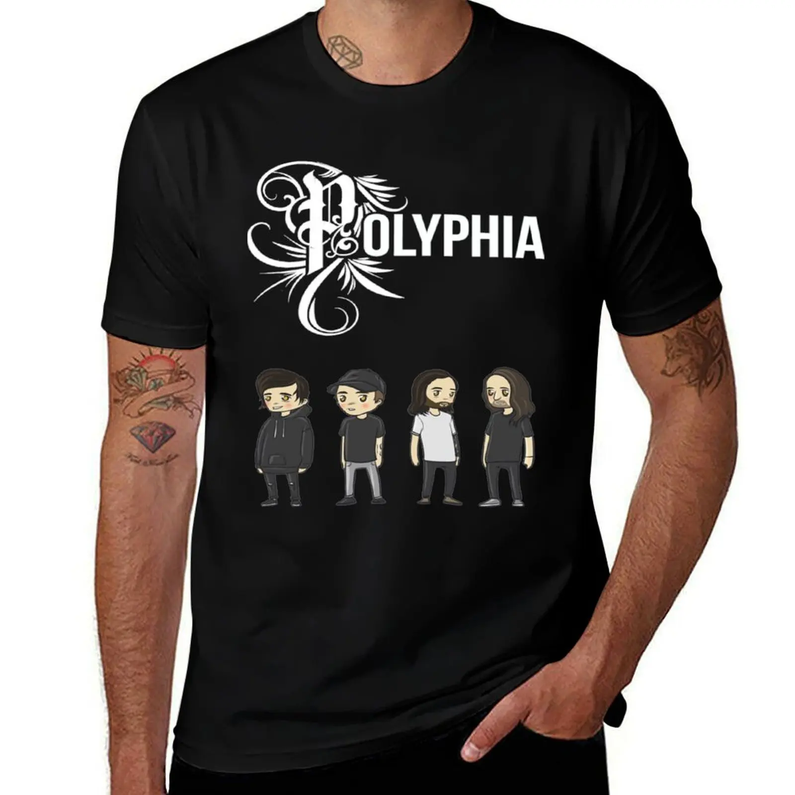 polyphia band - graphic design T-Shirt Active Sports Short Sleeve Cotton Shirt T-Shirt