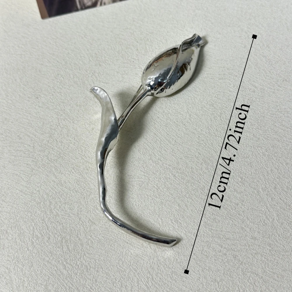 أنيقة زهرة برعم بروش بالكهرباء رائعة توليب بروش عناصر الأزهار الكورية نمط الملابس دبوس اكسسوارات حفلات الزفاف