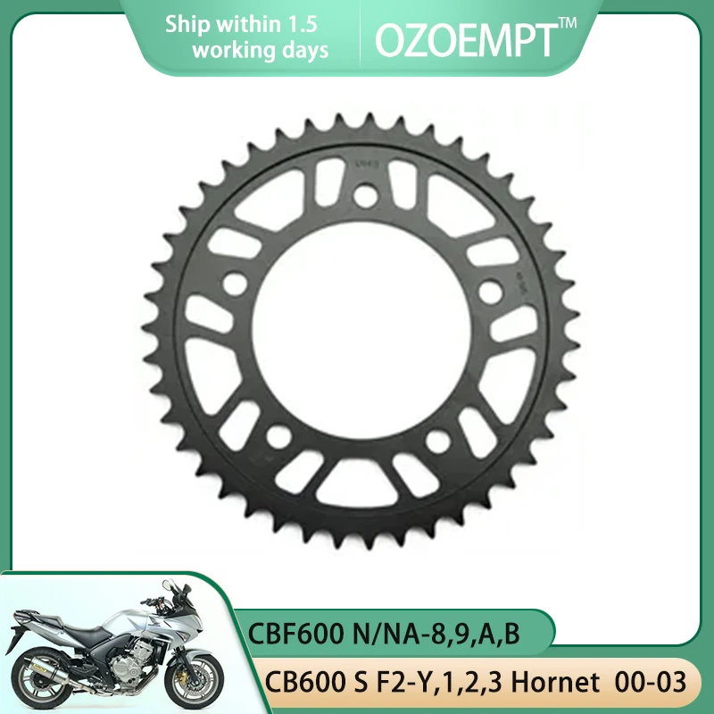 OZOEMPT 525-42T Motorcycle Rear Sprocket Apply to CB600 F-W,X,Y,1,2,3,4,5,6 Hornet,S F2-Y   CBF600 N/NA-8,9,A,BPC43 08-11