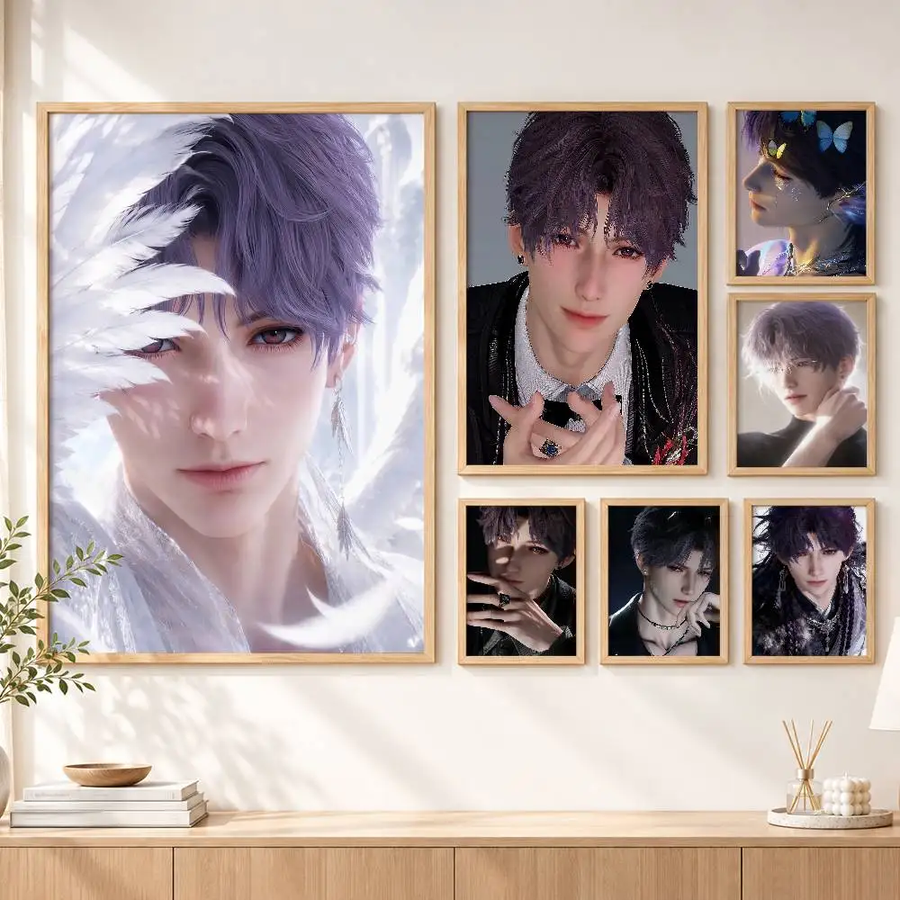 Qi Yu R-Rafayel Game Love and Deepspace Poster HD Self Adhesive Waterproof Wall Art Ideal for Home Office Dorm Gift Customizable
