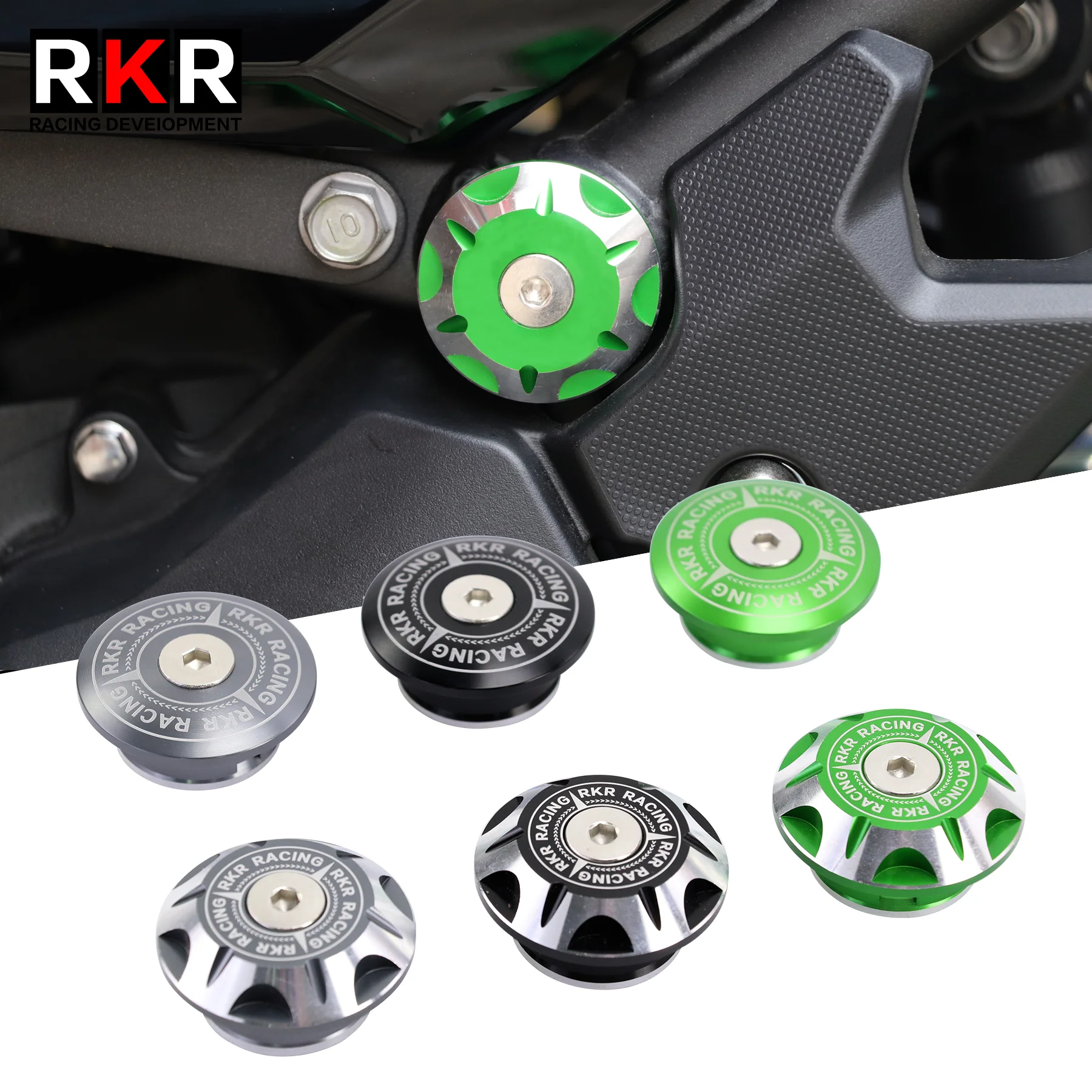 Motorcycle Frame Hole Cap CNC Frame Insert Decorative Cover Plug Accessories For Kawasaki NINJA400 NINJA500 Ninja 400 Z400 Z500