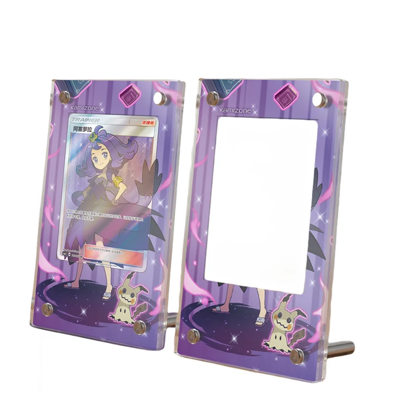 Pokémon Acerola Anime Game Characters Protector Case, PTCG Card, Brick, Self Made, Acrylic Rainbow Picture, No Include Cards