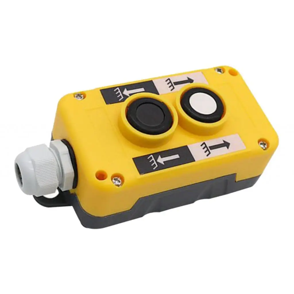 

Crane Push Button Switch, COP-2B 2 Ways Pendant Control Station Hoist Pushbutton Switches (Yellow)