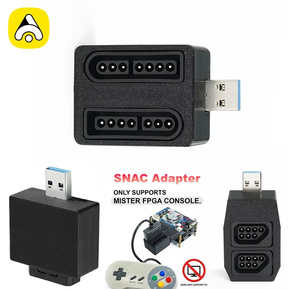 2-Player Game Controller SNAC Adapter For SNES/NES Joystick Conveter For MiSTer FPGA