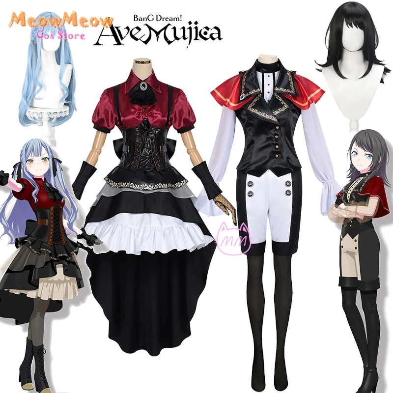 BanG Dream! Ave Mujica Yahata Umiri Cosplay Performance Uniforms Costume Women Girl Ball Gown Suit Halloween Party Costume