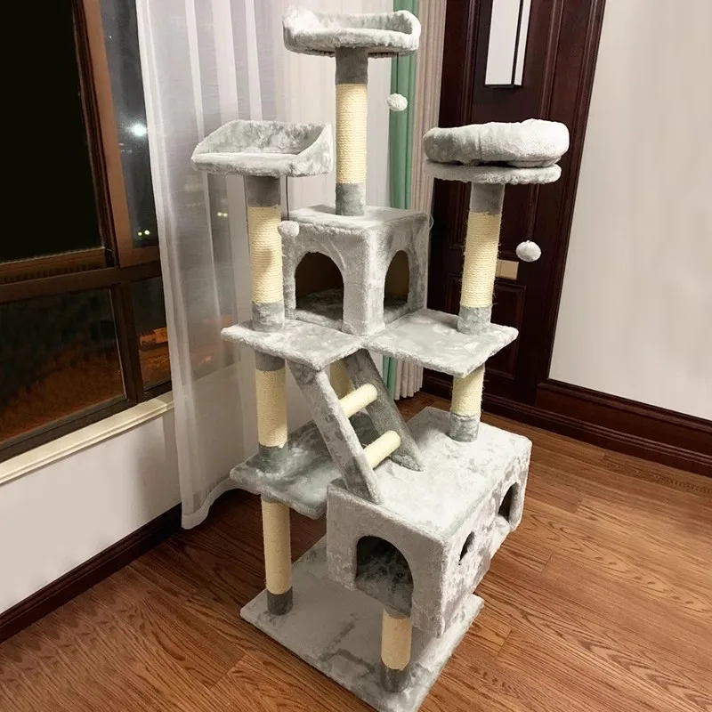 

Claw Sharpener Cat Scrapers Accessories Climbing Velvet High Cat Scrapers Tree Tower Large Drapak Dla Kota Cat Supplies MR50CS