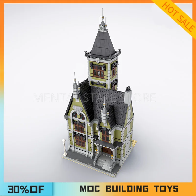 [3723 قطعة] مخصصة MOC منزل مسكون اللبنات الإبداعية مجموعة الجذعية ألعاب تعليمية البناء أطقم منمذجة هدايا عيد الميلاد