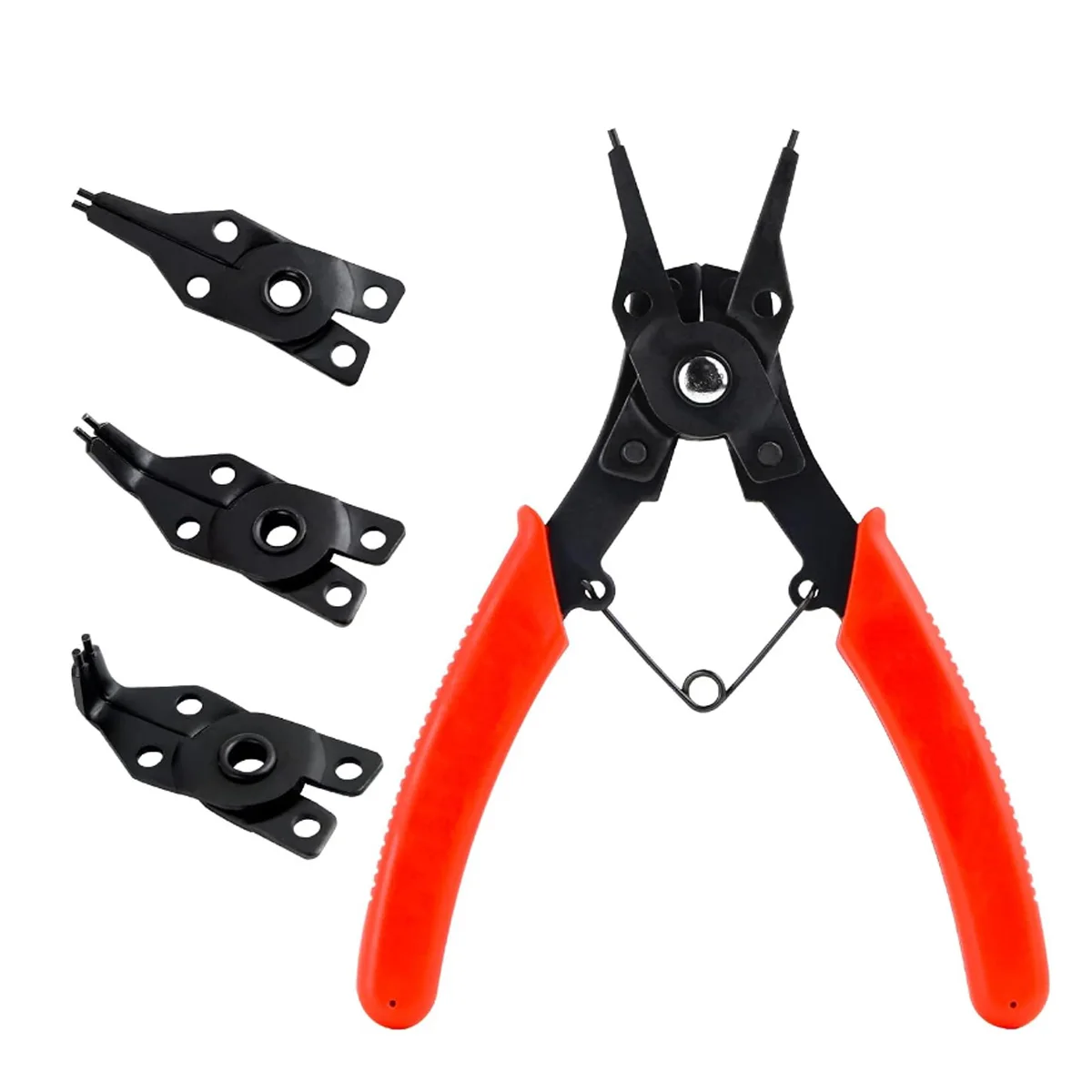 4 IN 1 Snap Ring Pliers Set 6 Inch 4 in 1 Multi-Angle Retaining Ring Pliers Set Internal External Circlip Pliers