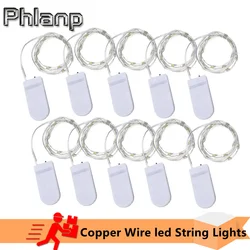 10 Uds 1M 2M 3M 5M alambre de cobre luces de cadena LED iluminación de vacaciones guirnalda de hadas para árbol de Navidad lámpara de decoración para fiesta de boda