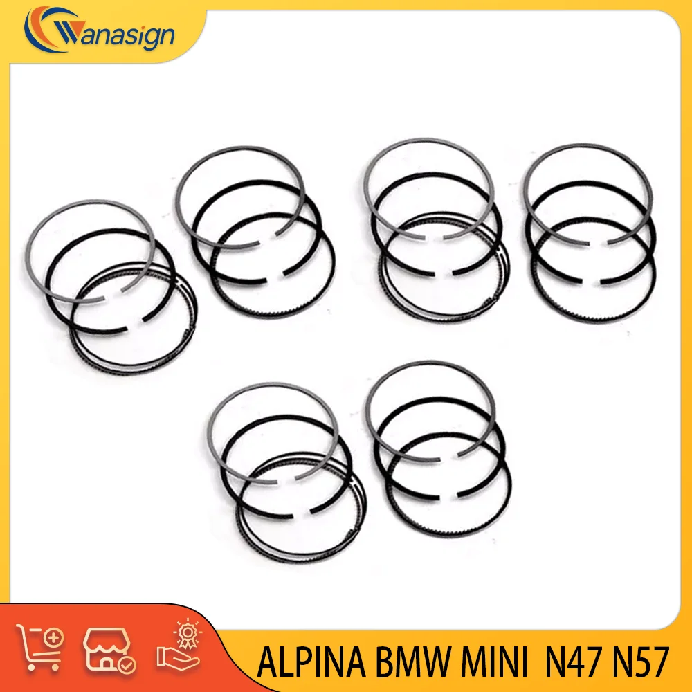 

AUTO ENGINE PARTS STD Piston Ring Set For ALPINA BMW MINI D3 D4 D5 XD3 1 2 3 4 5 6 7 X1 X3 X4 X5 X6 2.0L 3.0L Diesel 2002-2024