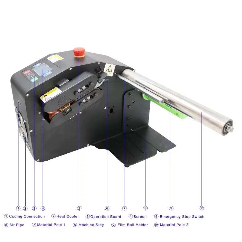 H035 Automatic Anti-Vibration Bubble Film Inflator Machine Motor Food Packaging Equipment for Air Cushion Gourd Film Filling