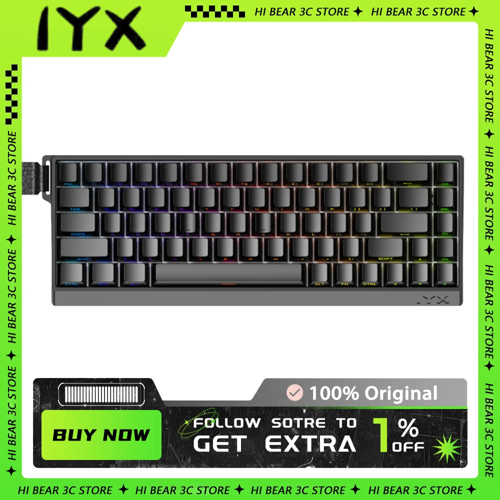 IYX MU68 Pro Magnetic Switch Mechanical Keyboard Aluminum Alloy Quick Trigger 8K Gamer Keyboard Custom Gaming Accessories Gifts