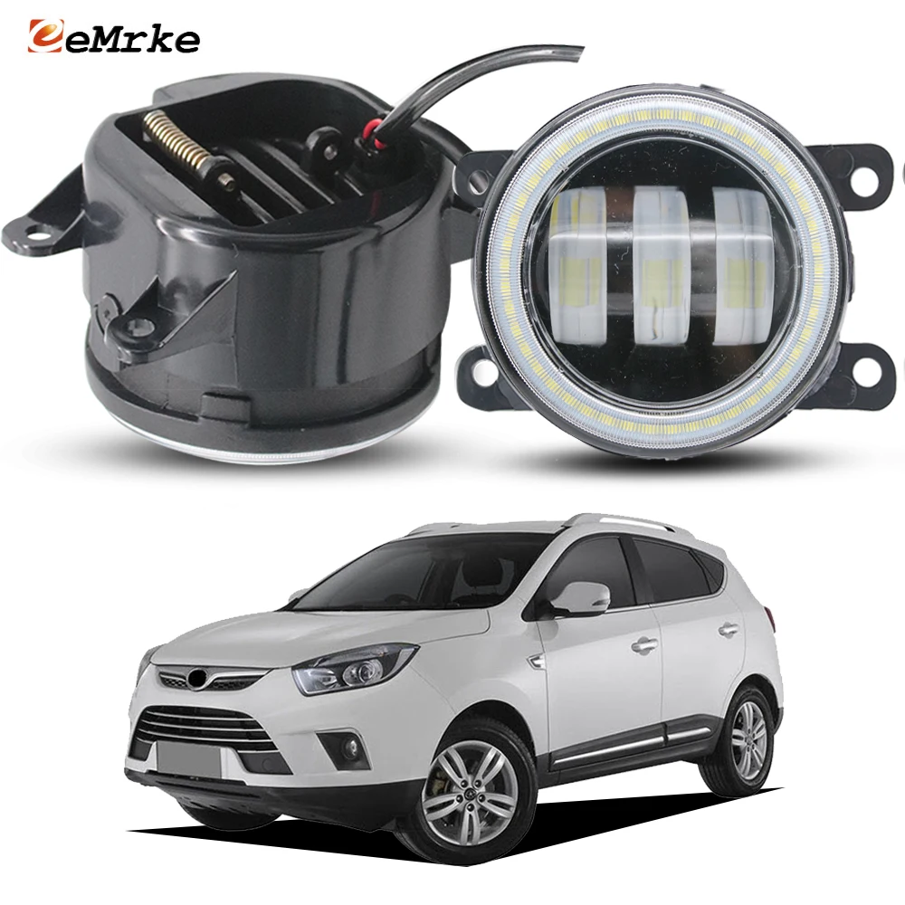 

LED Fog Light for Jac S5 T6 Potenza 2015 2016 2017 2018 with Lens 6400LM 12V Angel Eye DRL Daytime Running Head Lamp