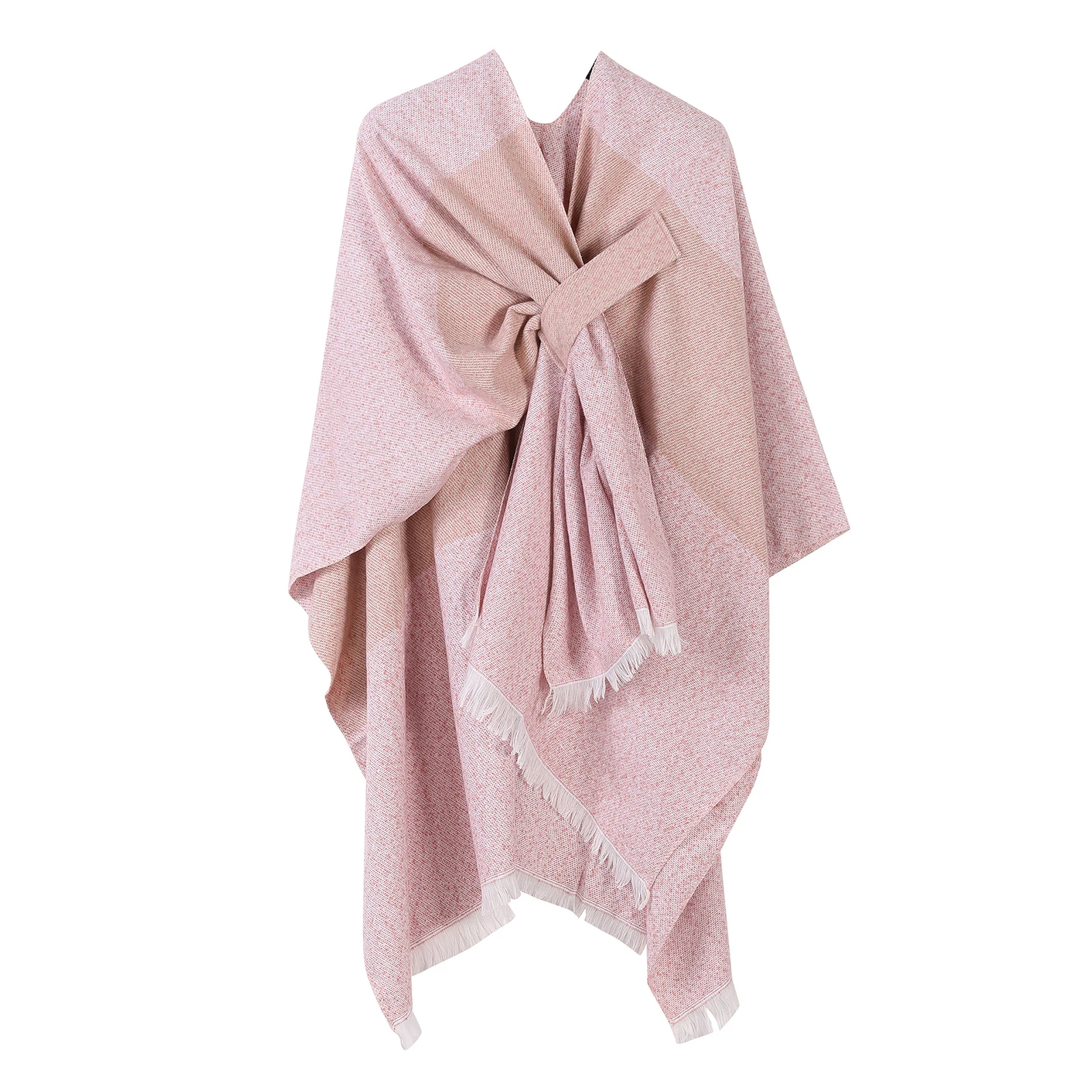 

Женская модная вязаная шаль, высококачественная дорожная одежда, плащ из искусственного кашемира, женский утолщенный вязаный теплый плечо