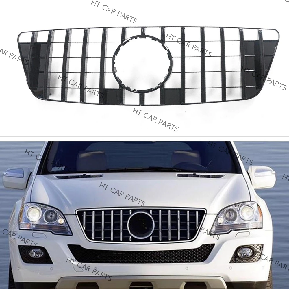 

1 x BlackGT Style Front Bumper Grille Cover For Mercedes Benz ML Class W164 2009-2011 2009 2010 2011